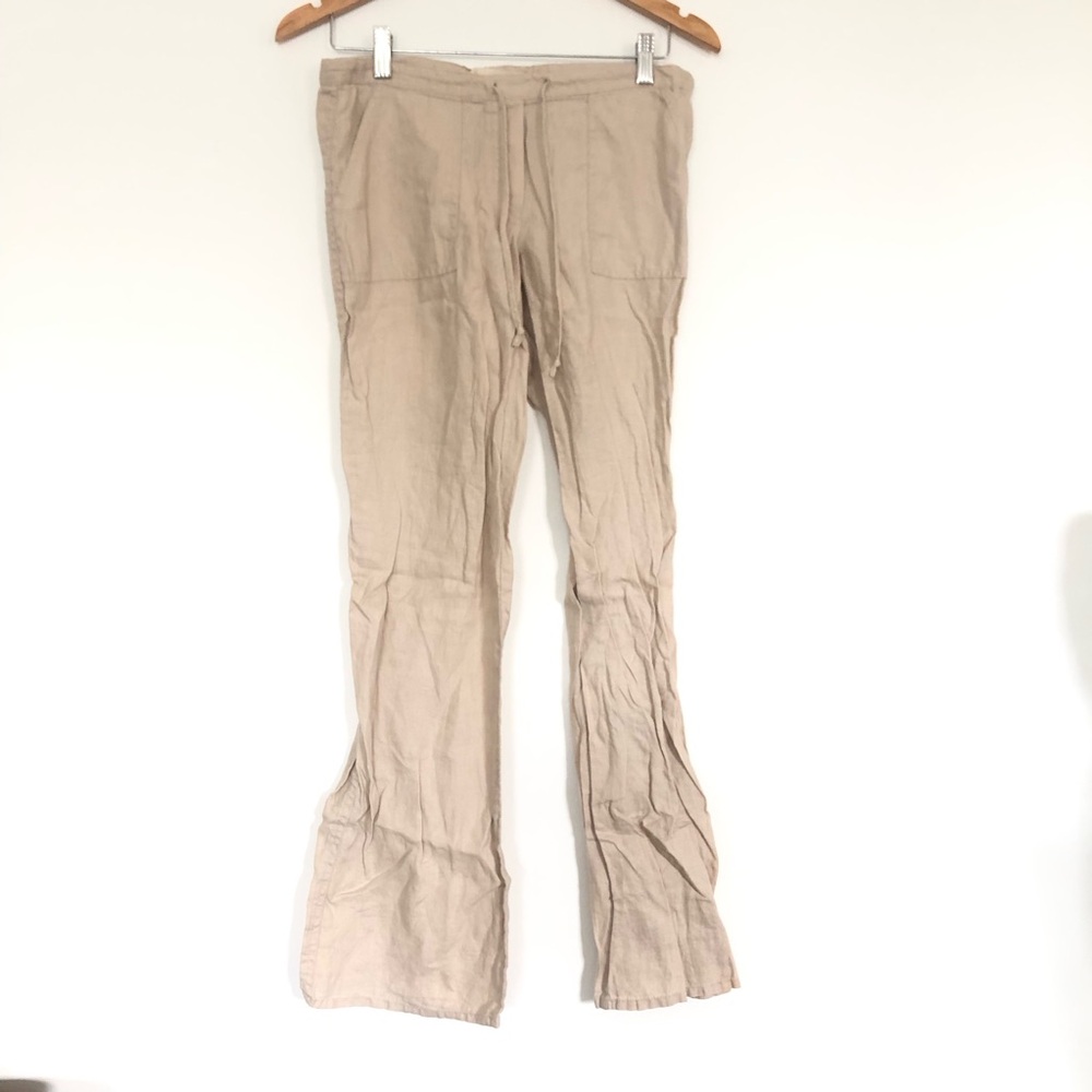 Light Tan 100% Linen Pants